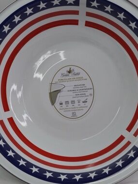 Golden Rabbit SS03 Serving Basin, American Flag. Enamelware, New